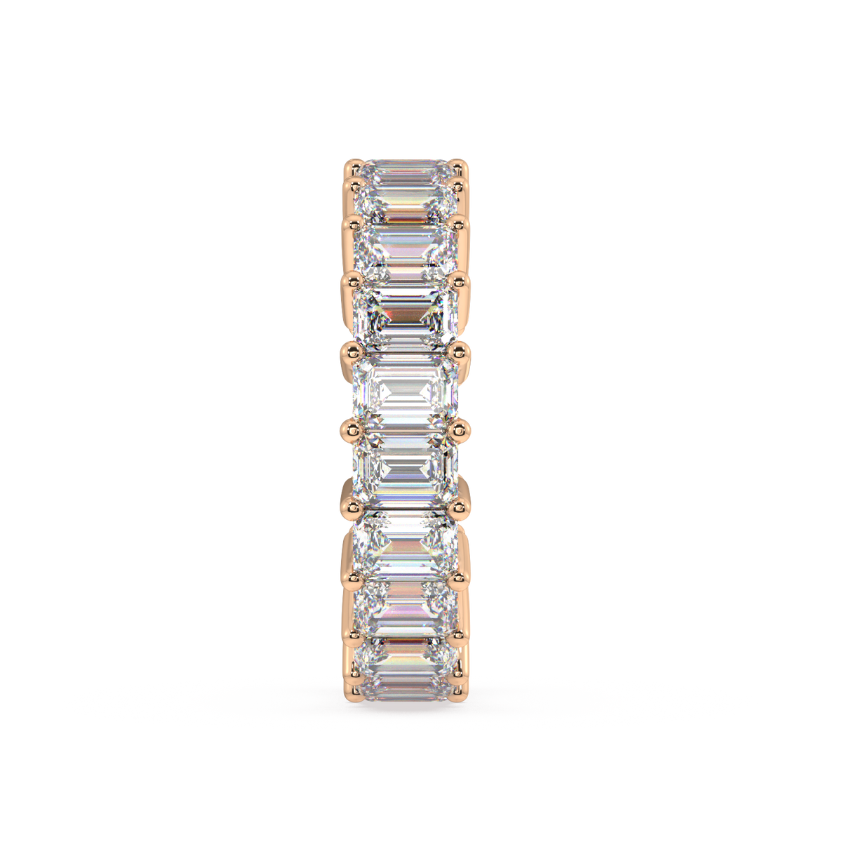 Melrose Emerald Classic Eternity Bands - 6ct