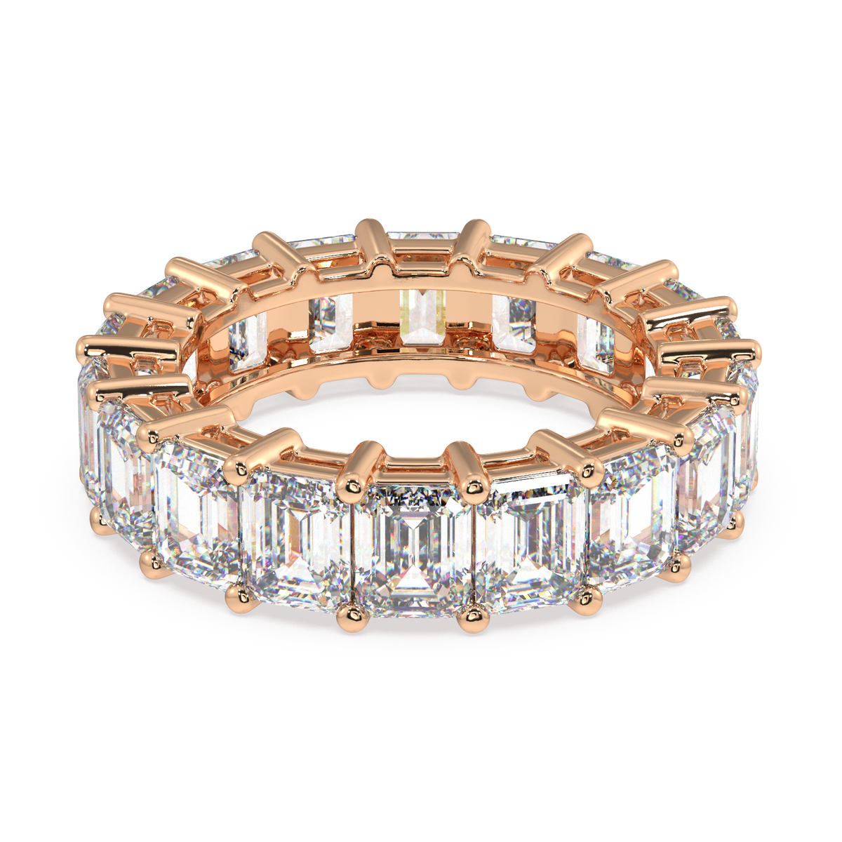 Melrose Emerald Classic Eternity Bands - 9ct
