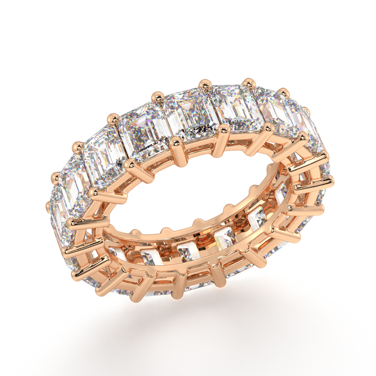 Melrose Emerald Classic Eternity Bands - 9ct