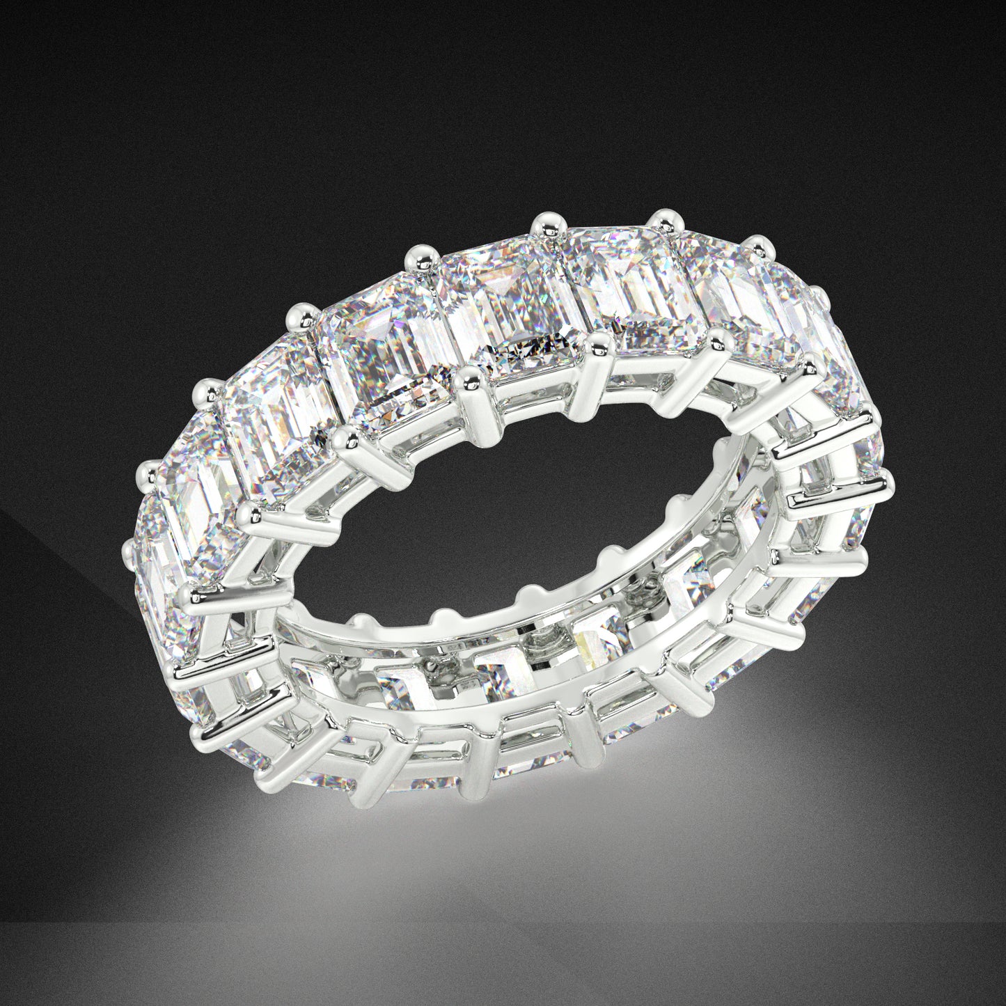 Melrose Emerald Classic Eternity Bands