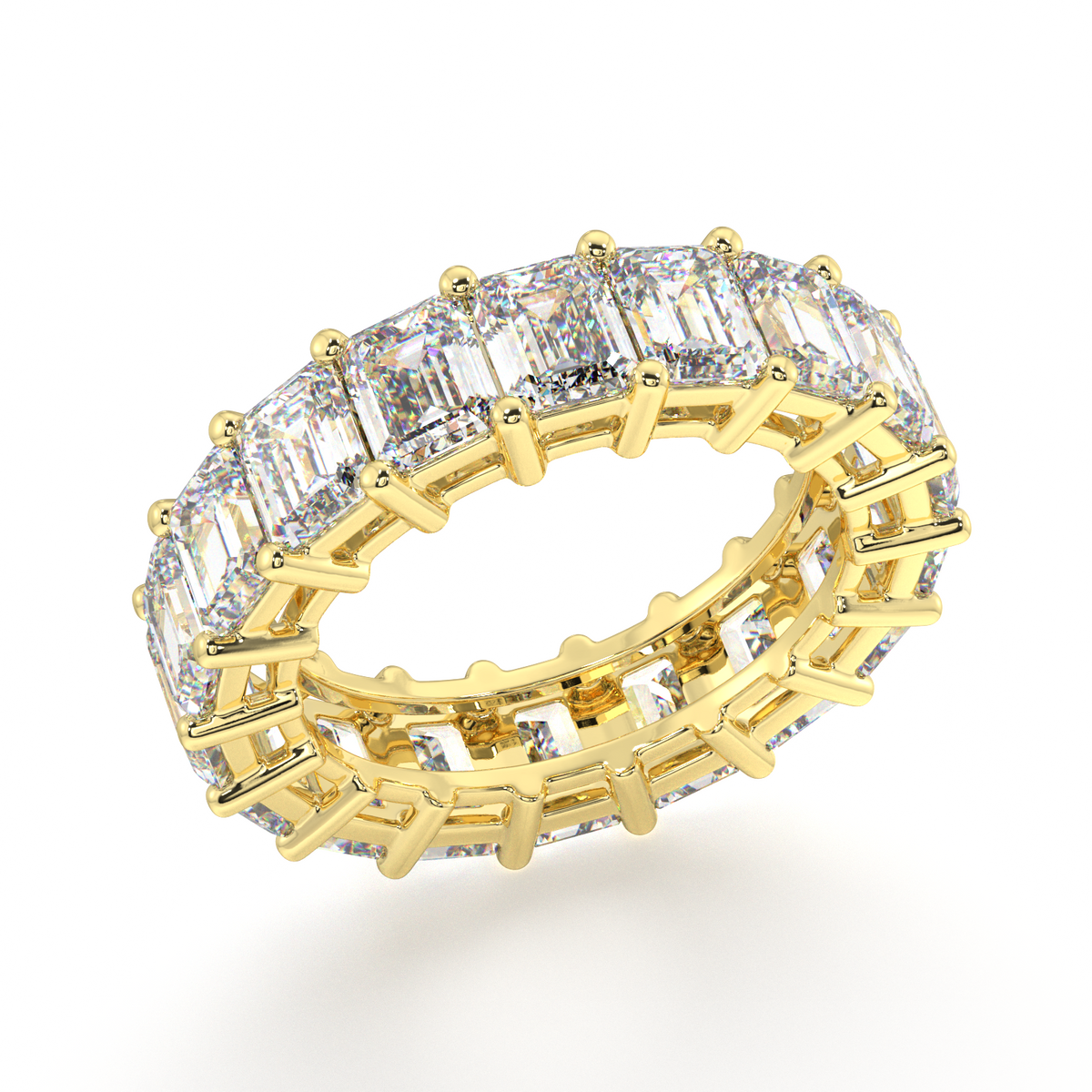 Melrose Emerald Classic Eternity Bands - 9ct