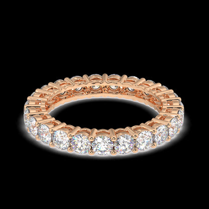 Petite Melrose Round Classic Eternity Bands