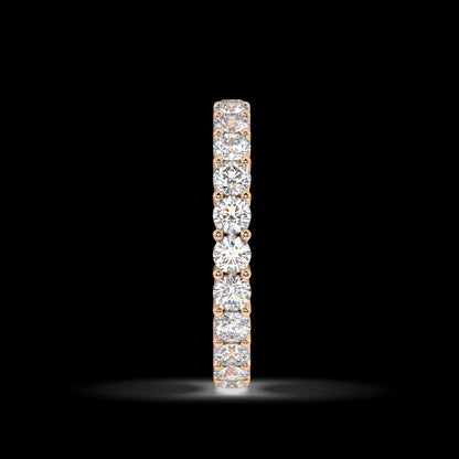 Petite Melrose Round Classic Eternity Bands