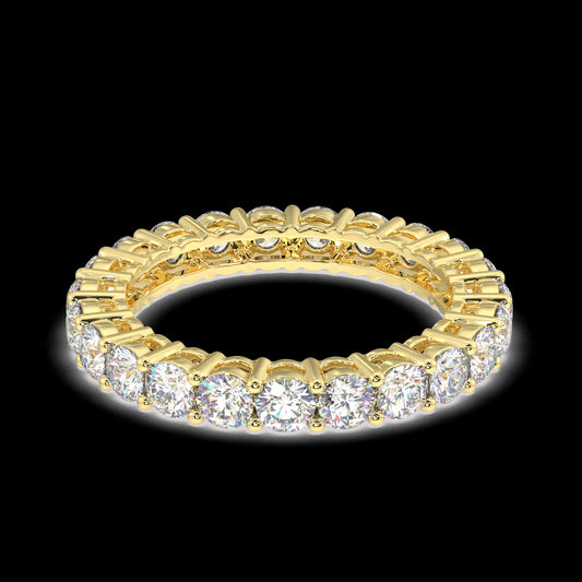 Petite Melrose Round Classic Eternity Bands