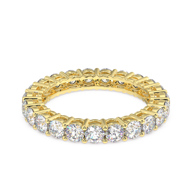 Petite Melrose Round Classic Eternity Bands