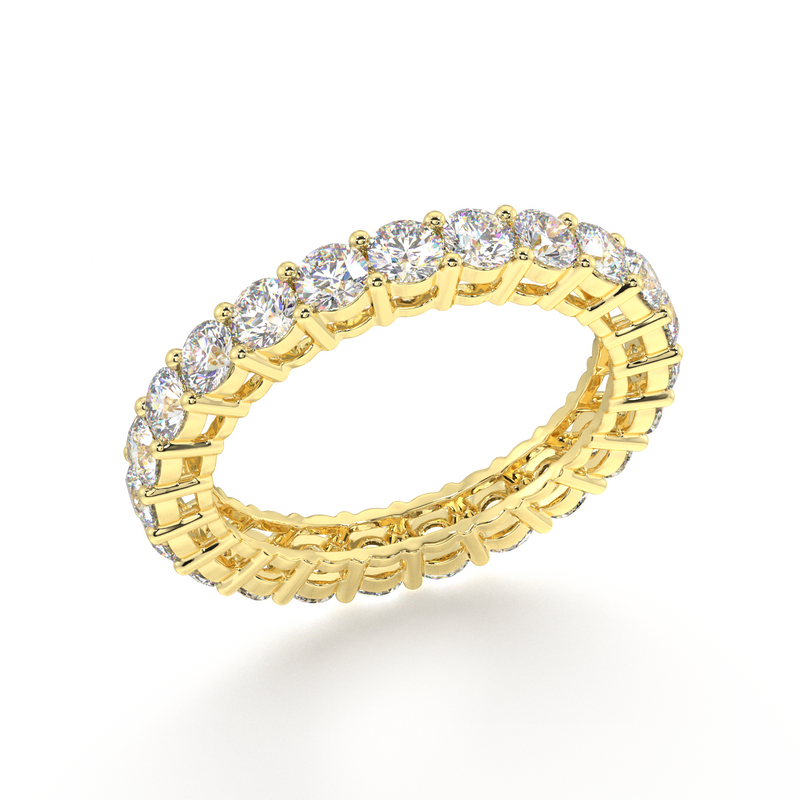 Petite Melrose Round Classic Eternity Bands