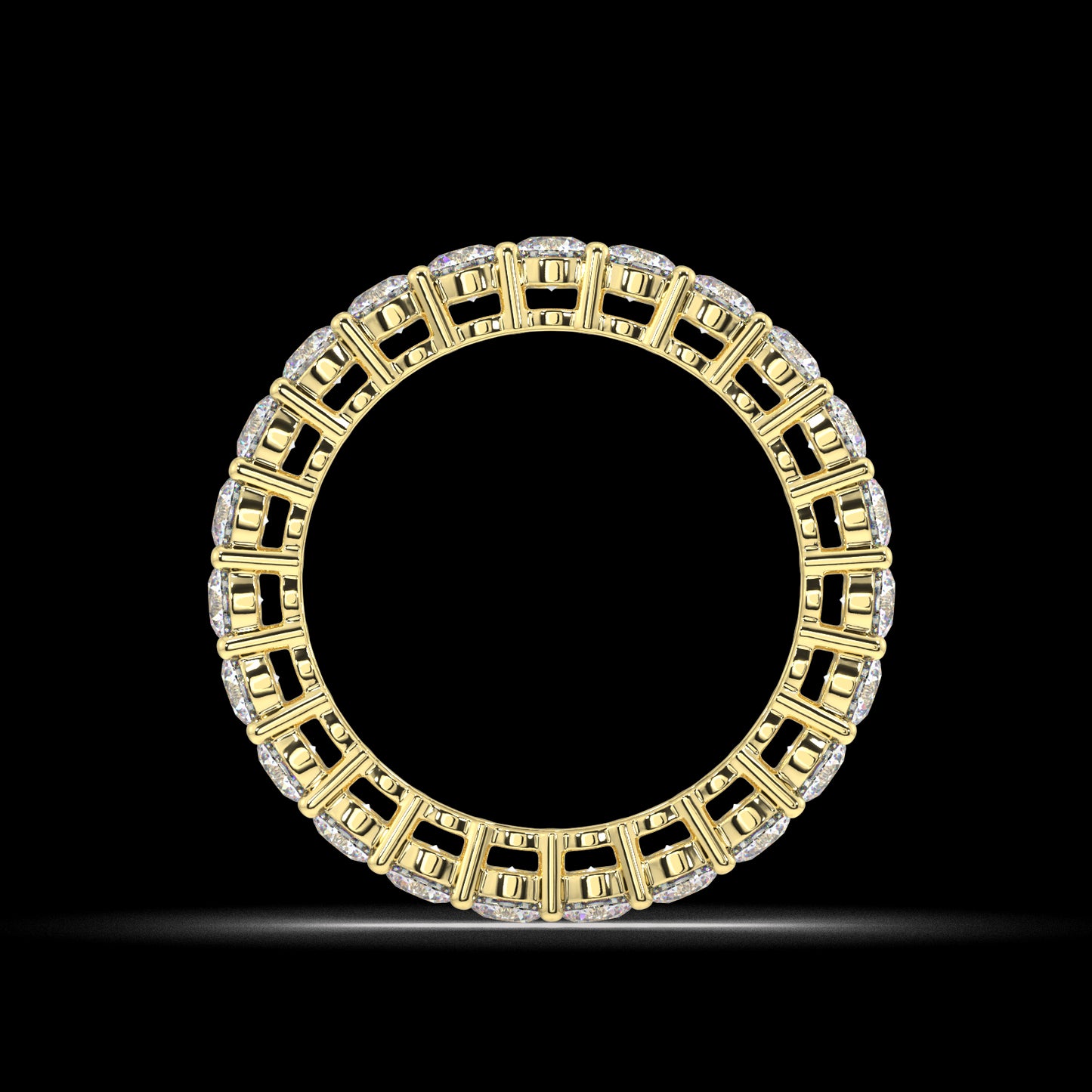 Petite Melrose Round Classic Eternity Bands