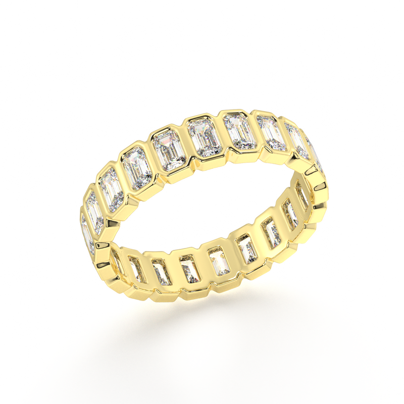 Elysees Emerald Classic Eternity Bands