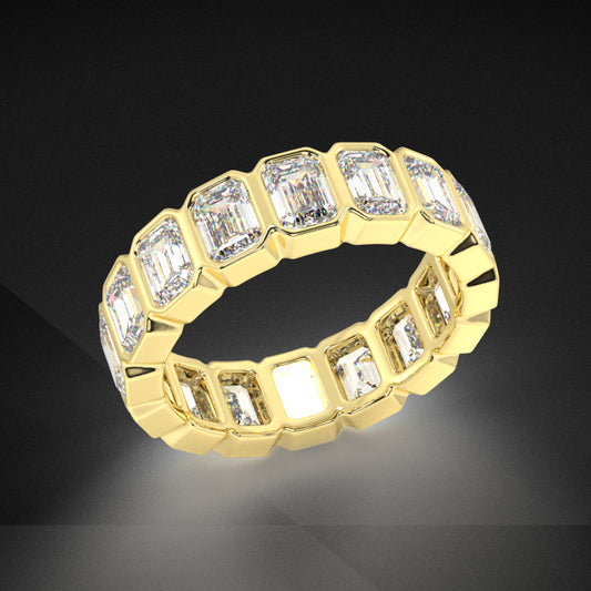 Elysees Emerald Classic Eternity Bands