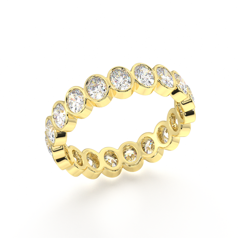 Petite Elysees Oval Classic Eternity Bands