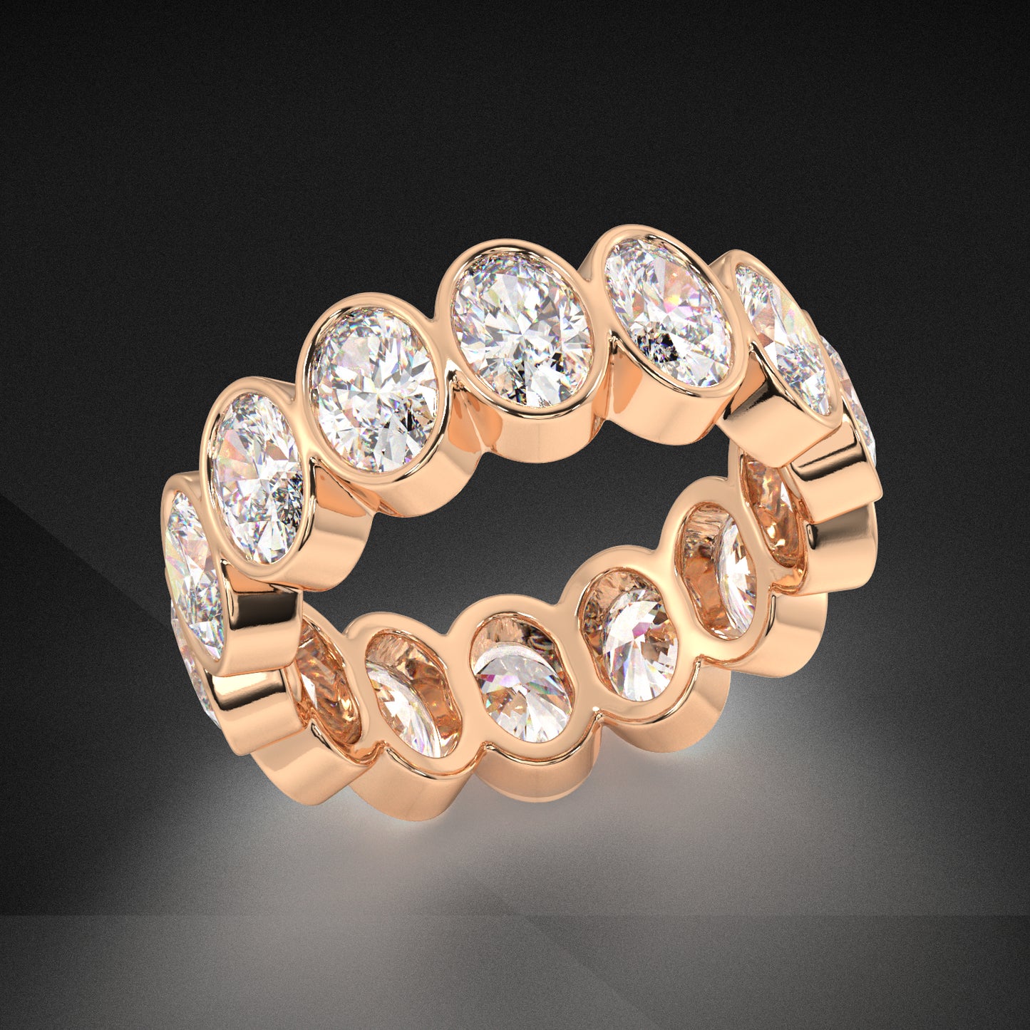 Elysees Oval Classic Eternity Bands