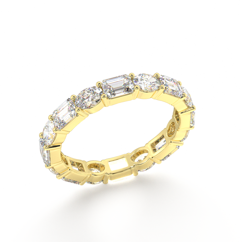 Lex Oval & Emerald Classic Eternity Bands