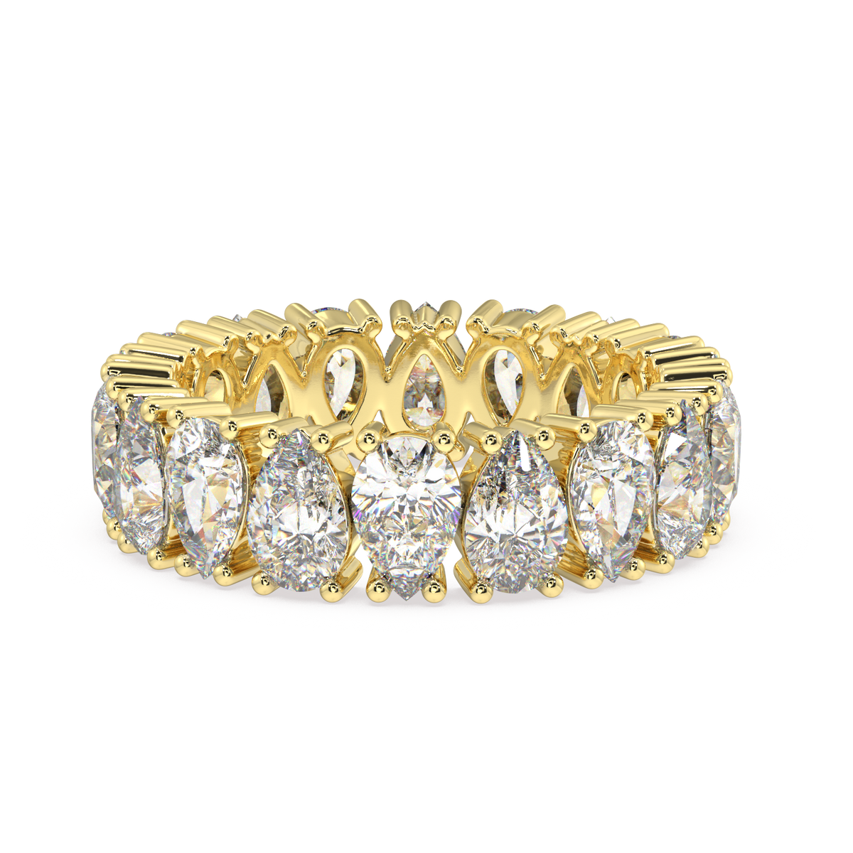 Melrose Pear Classic Eternity Bands - 6ct