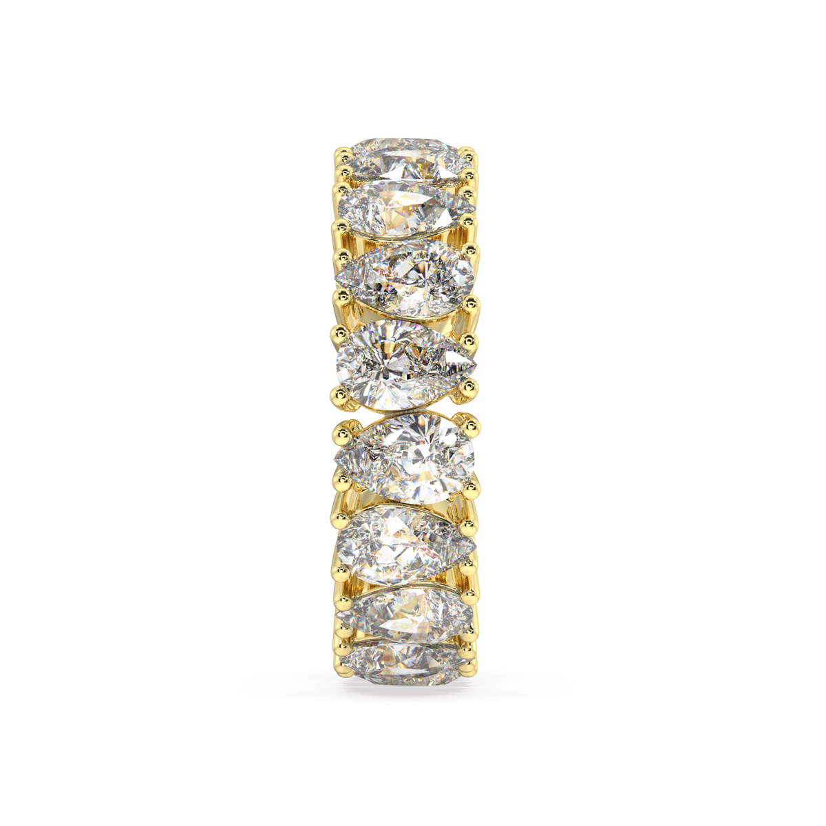Melrose Pear Classic Eternity Bands - 6ct