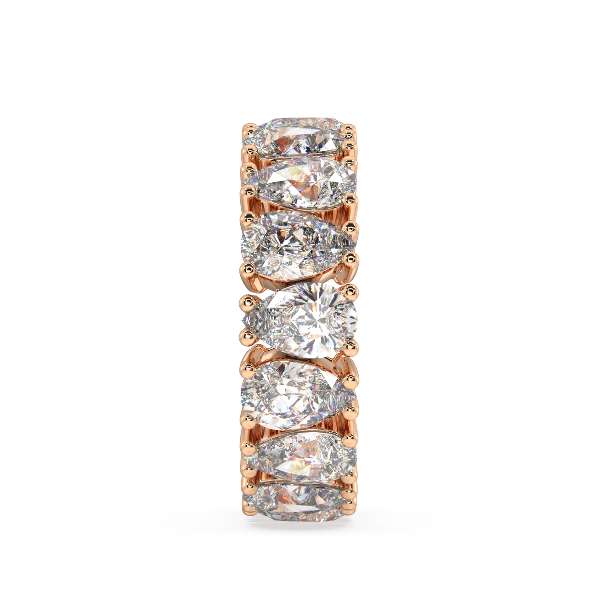 Melrose Pear Classic Eternity Bands - 8ct