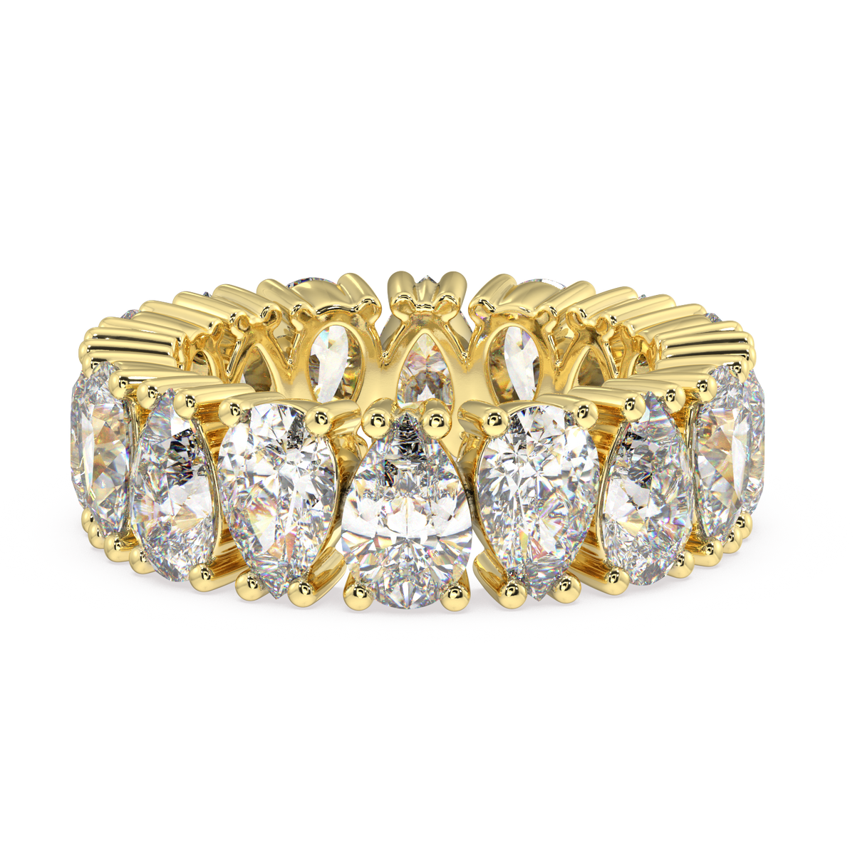 Melrose Pear Classic Eternity Bands - 8ct