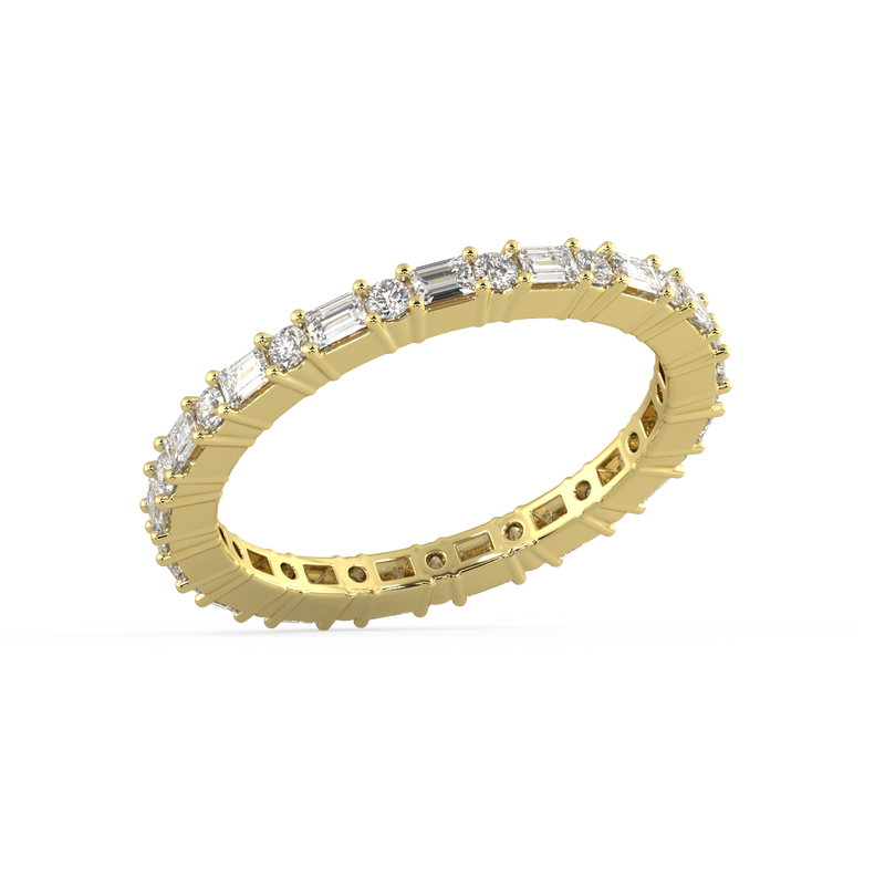 Violet Baguette Diamond Ring
