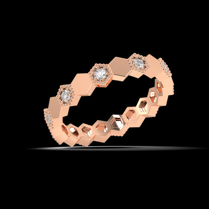 Cascade Round Diamond Ring