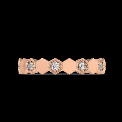 Cascade Round Diamond Ring