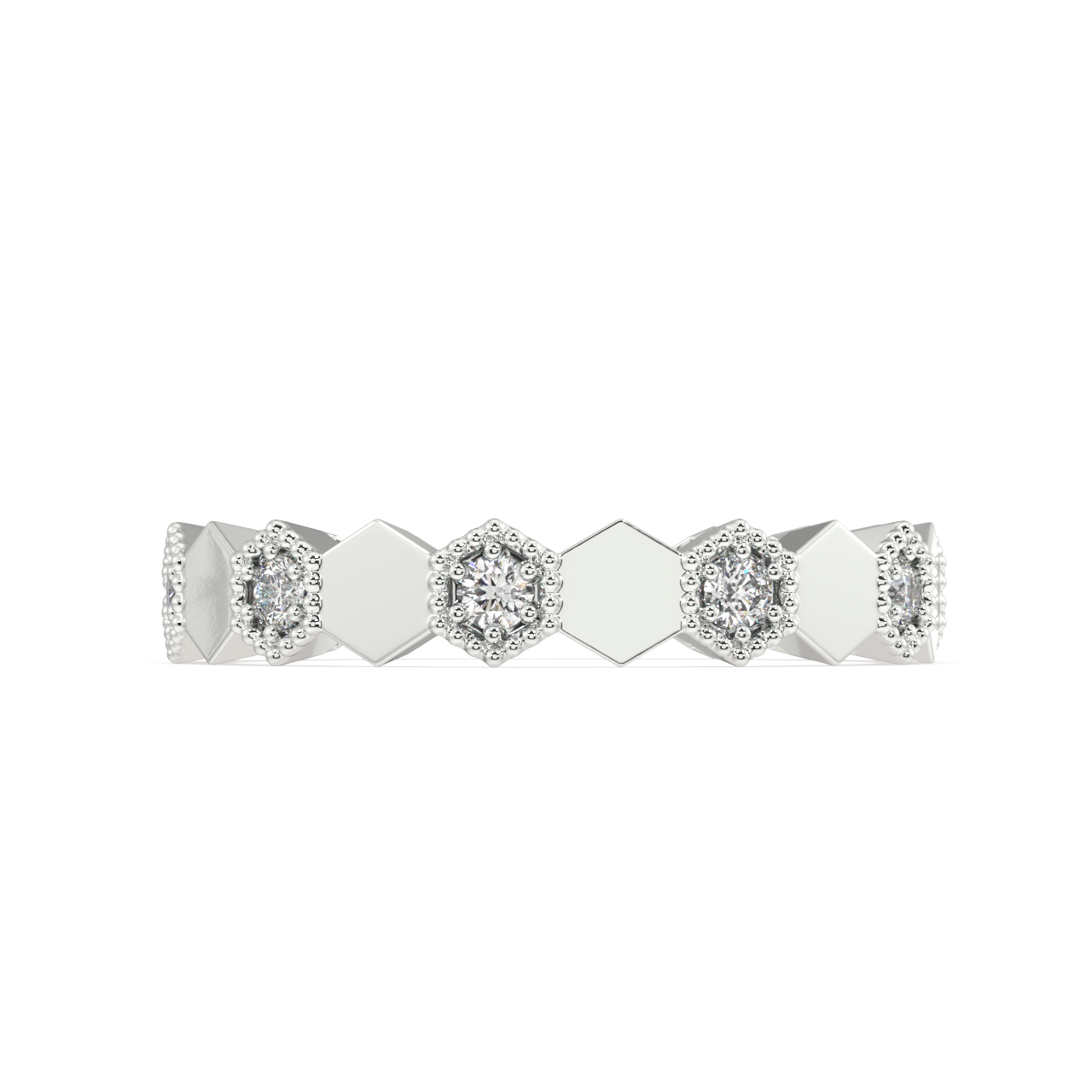 Cascade Round Diamond Ring