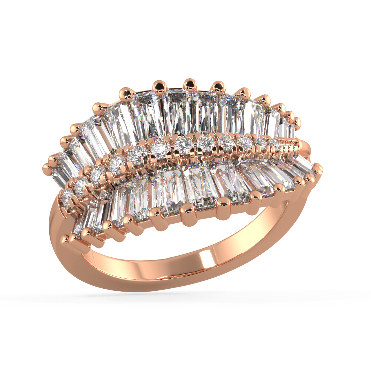 Echo Baguette Diamond Ring
