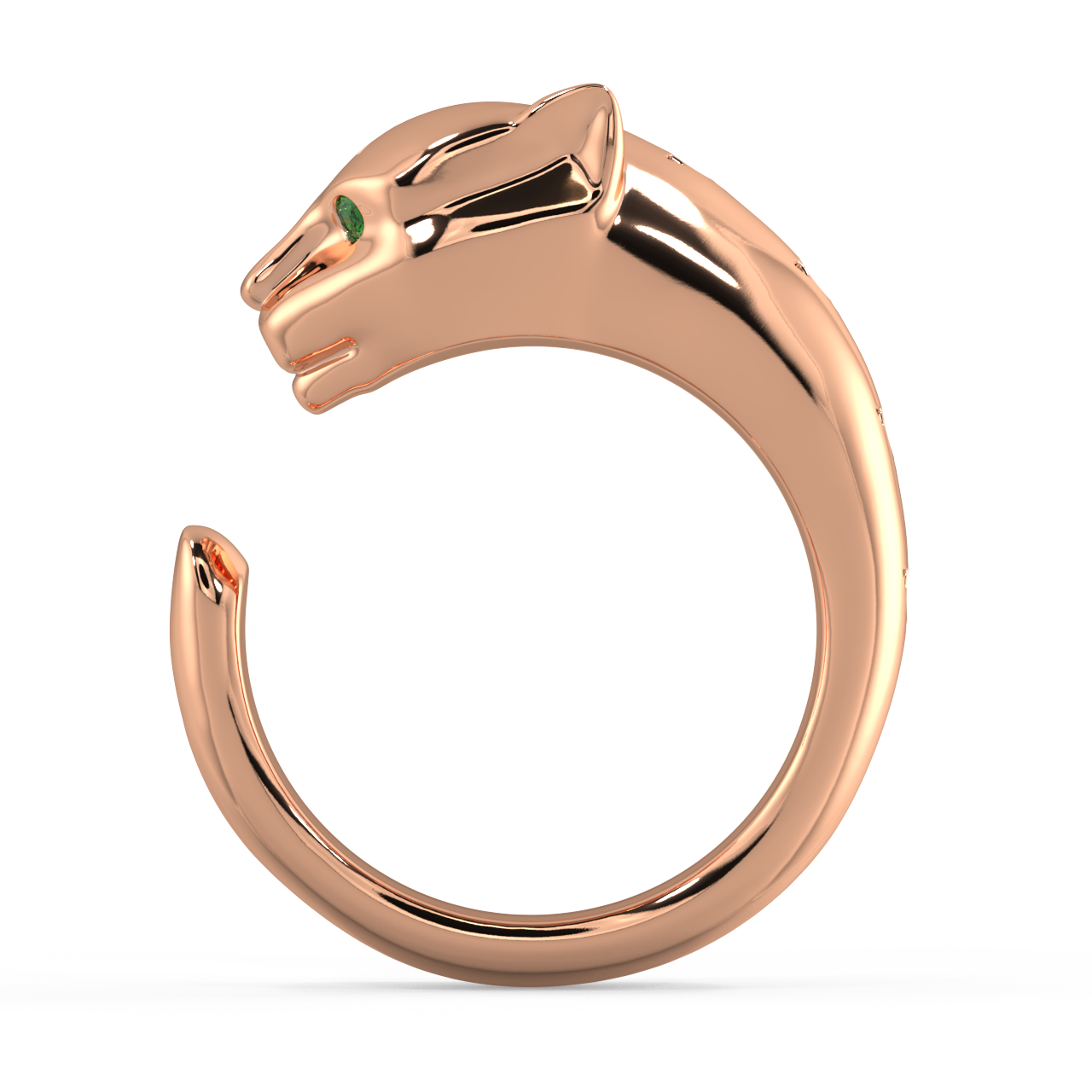 Feline Round Diamond Ring