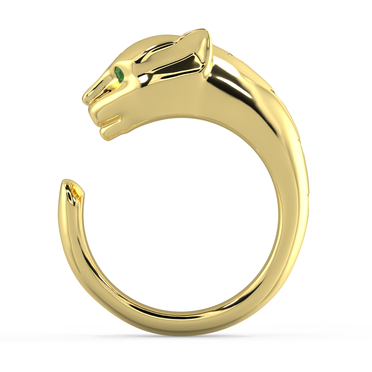 Feline Round Diamond Ring