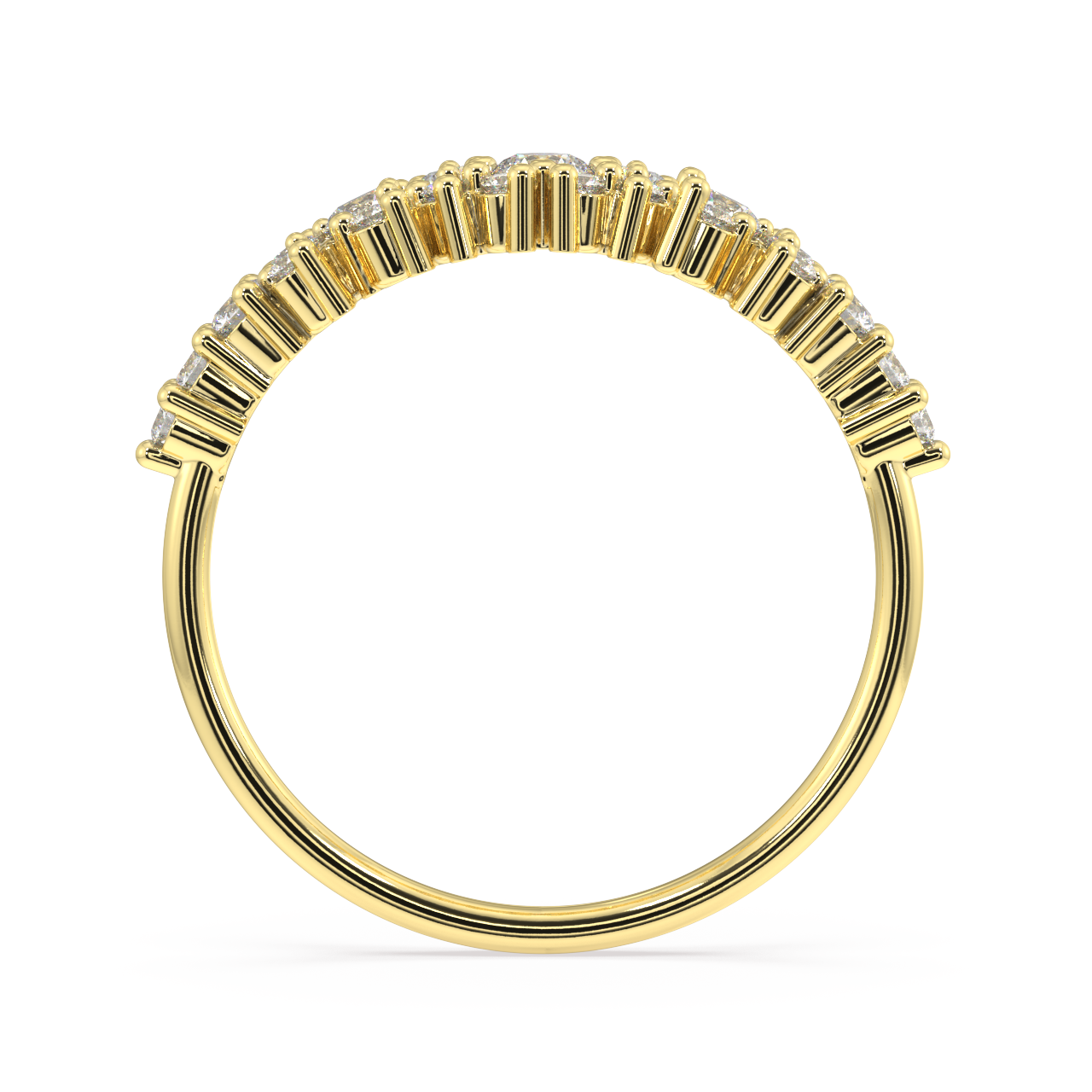 Coral Round Diamond Ring