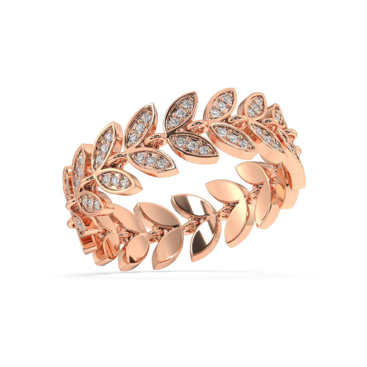 Camellia Round Diamond Ring