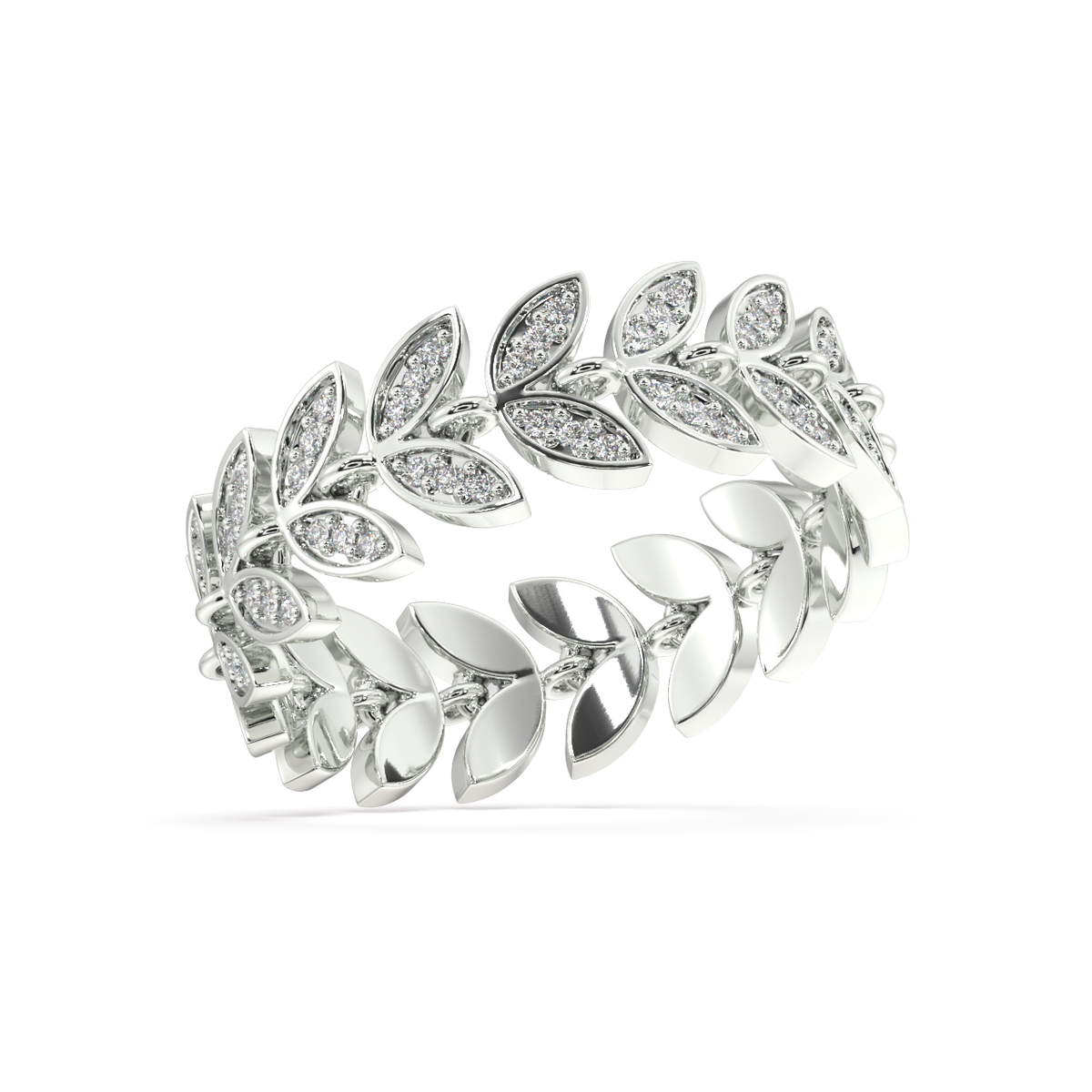 Camellia Round Diamond Ring