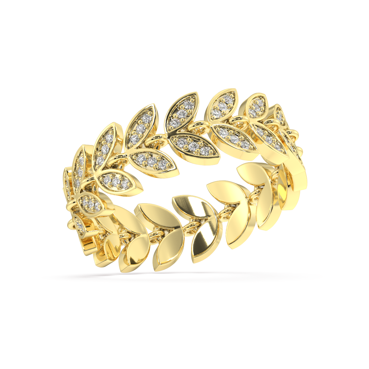 Camellia Round Diamond Ring