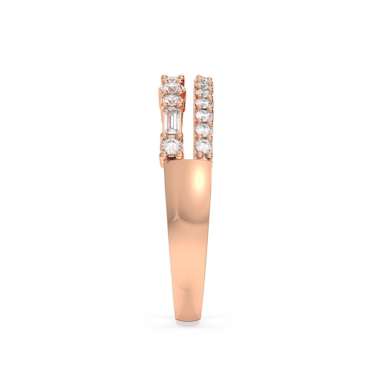 Coral Baguette Diamond Ring