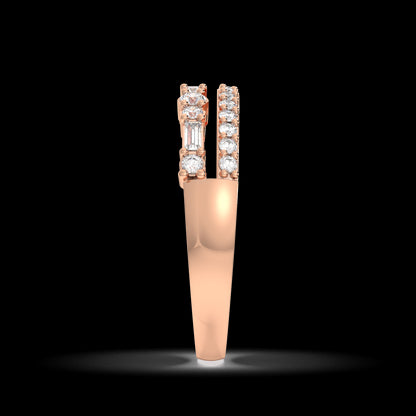 Coral Baguette Diamond Ring