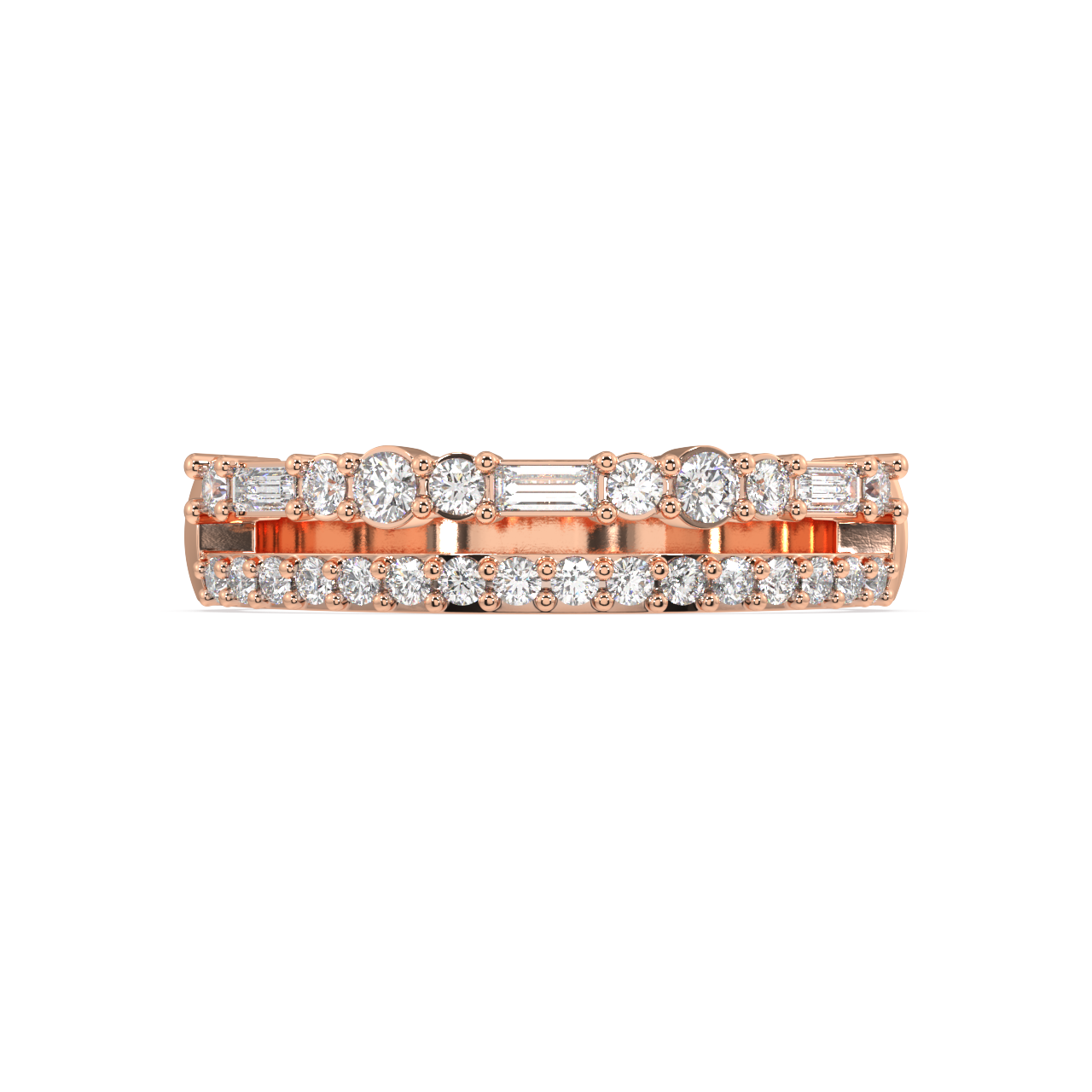 Coral Baguette Diamond Ring