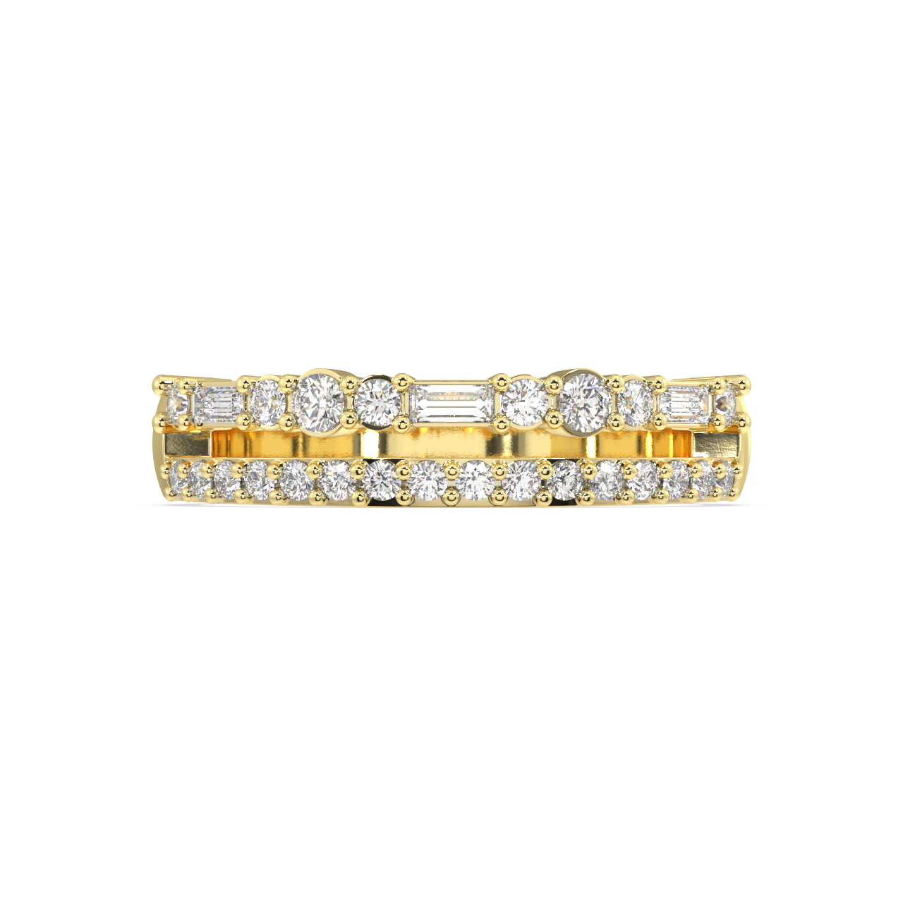 Coral Baguette Diamond Ring