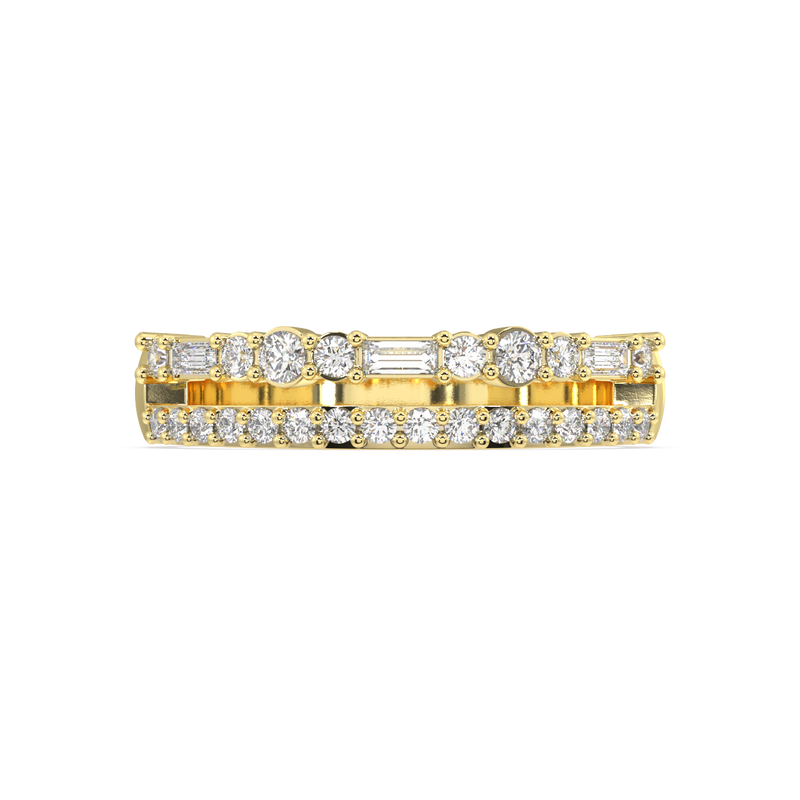Coral Baguette Diamond Ring