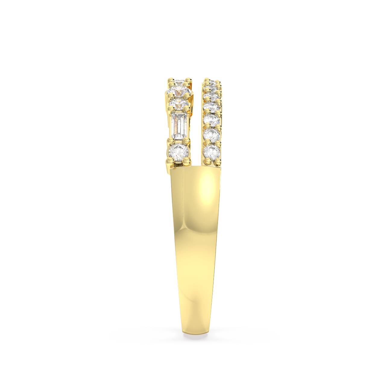 Coral Baguette Diamond Ring