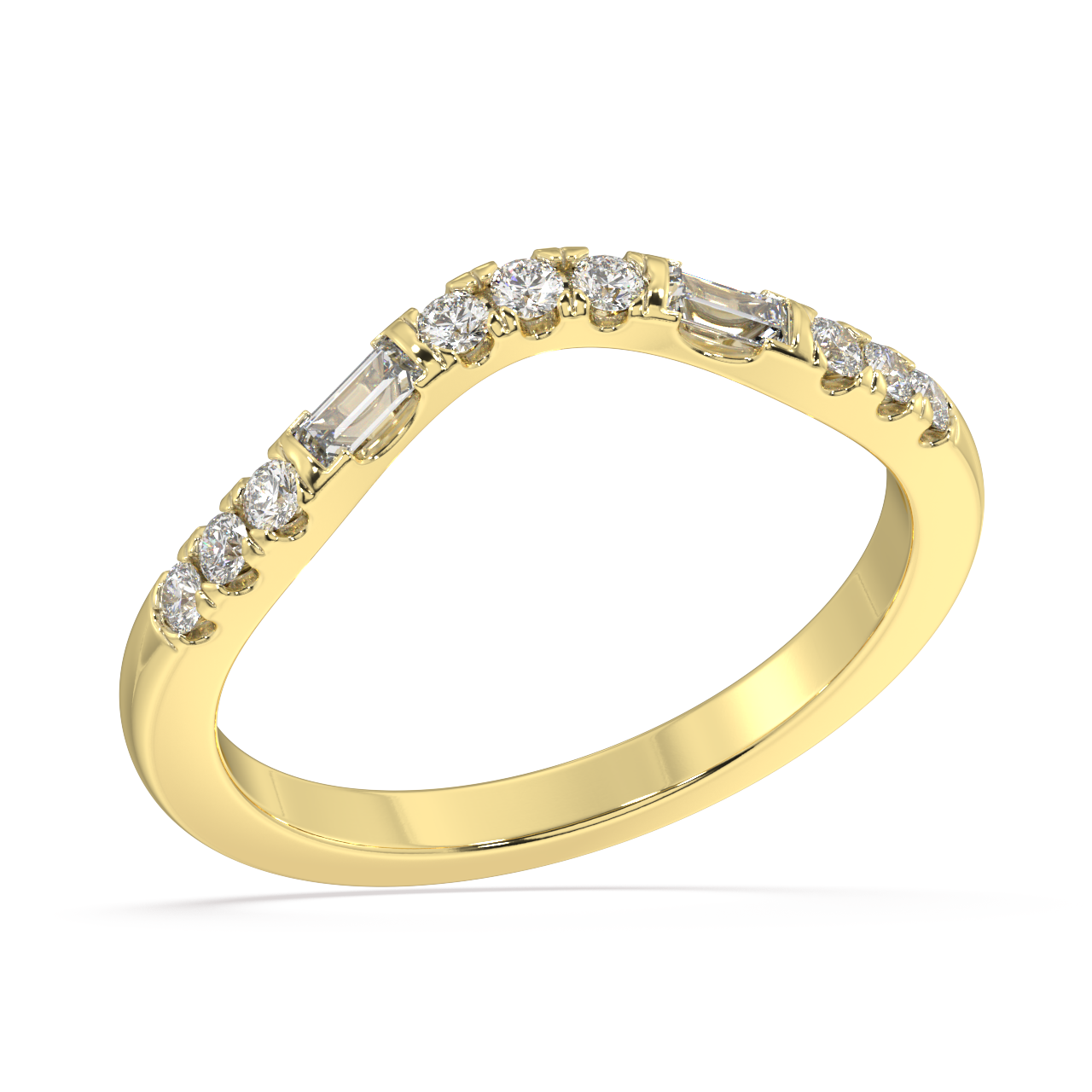 Ecliptic Baguette Diamond Ring