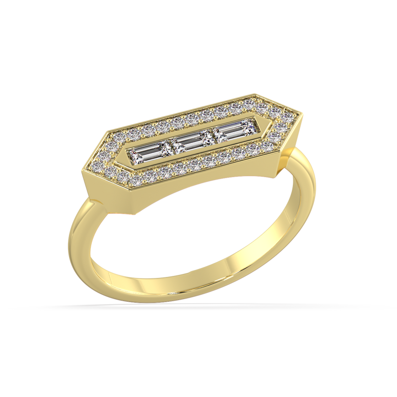 Sonnet Baguette Diamond Ring