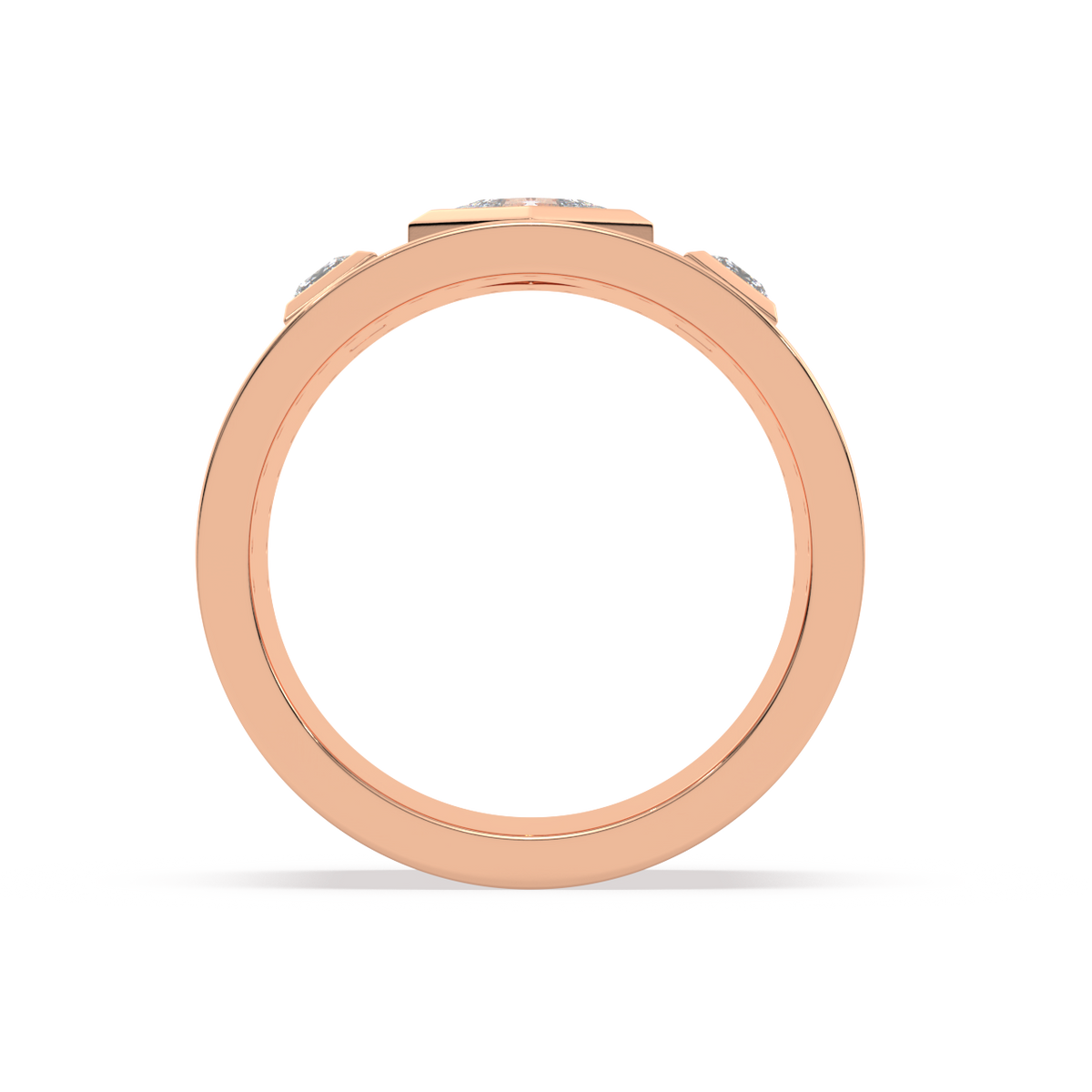 White Lozenge and Carre Diamonds Ring