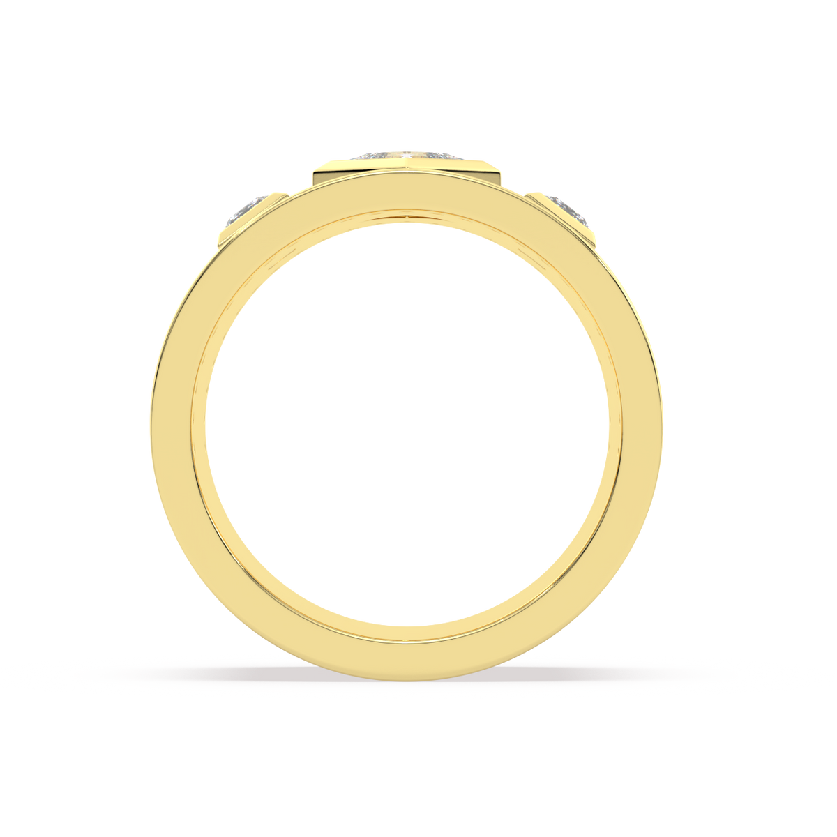 White Lozenge and Carre Diamonds Ring