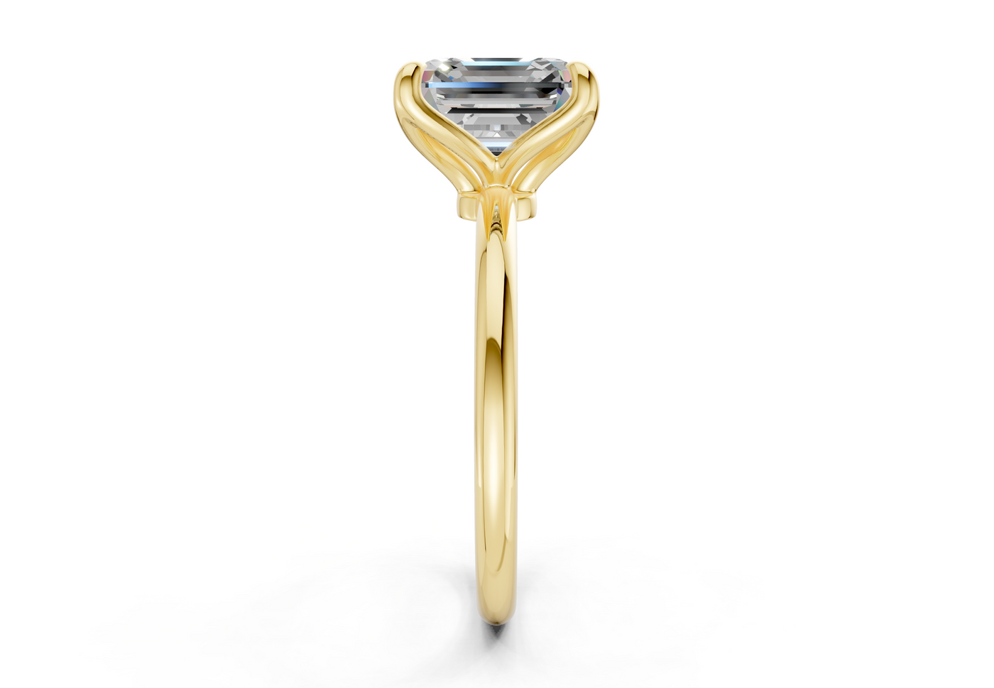 Phoenix Diamond Solitaire Asscher Cut 2mm Engagement Ring