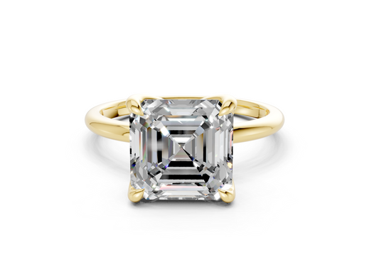Phoenix Diamond Solitaire Asscher Cut 2.3mm Engagement Ring