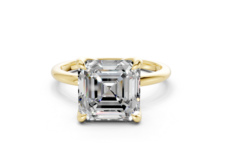 Phoenix Diamond Solitaire Asscher Cut 2.3mm Engagement Ring