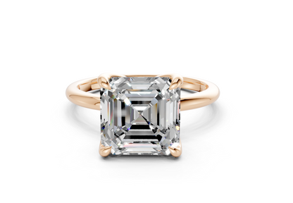 Phoenix Diamond Solitaire Asscher Cut 2.3mm Engagement Ring