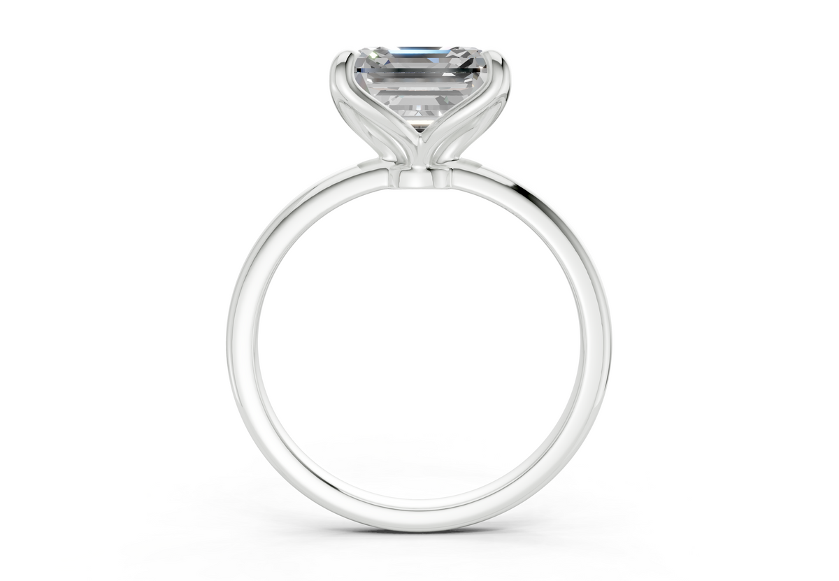 Phoenix Diamond Solitaire Asscher Cut 2mm Engagement Ring