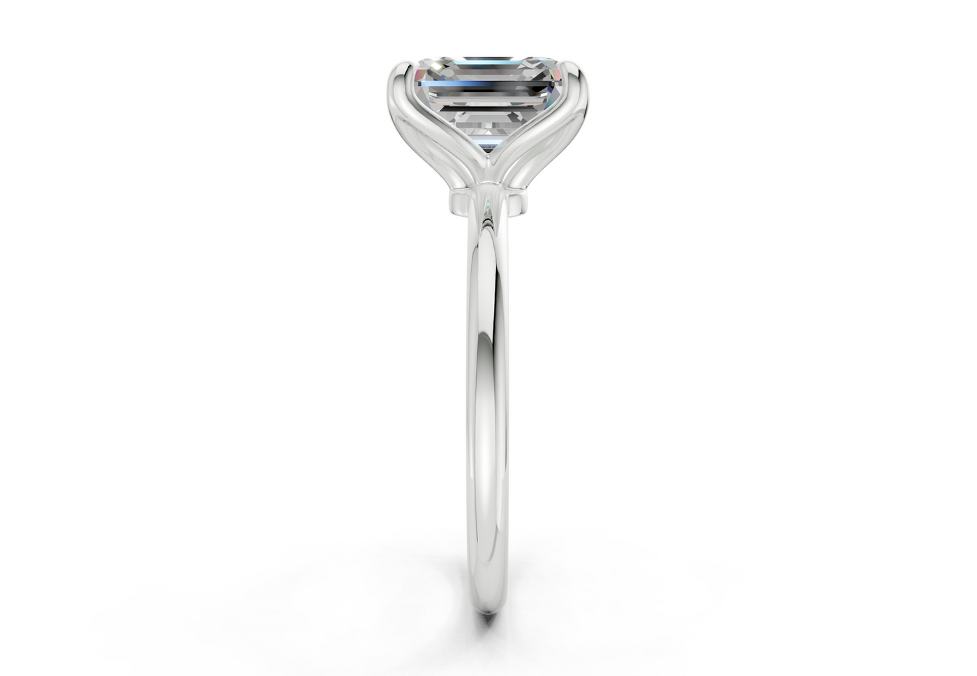 Phoenix Diamond Solitaire Asscher Cut 2mm Engagement Ring