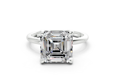 Phoenix Diamond Solitaire Asscher Cut 2.3mm Engagement Ring