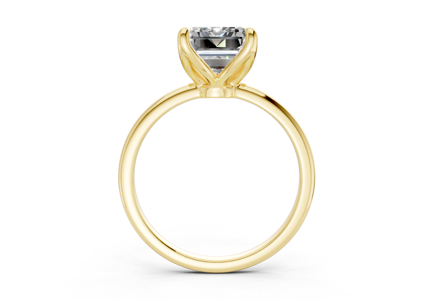 Phoenix Diamond Solitaire Emerald Cut 2mm Engagement Ring