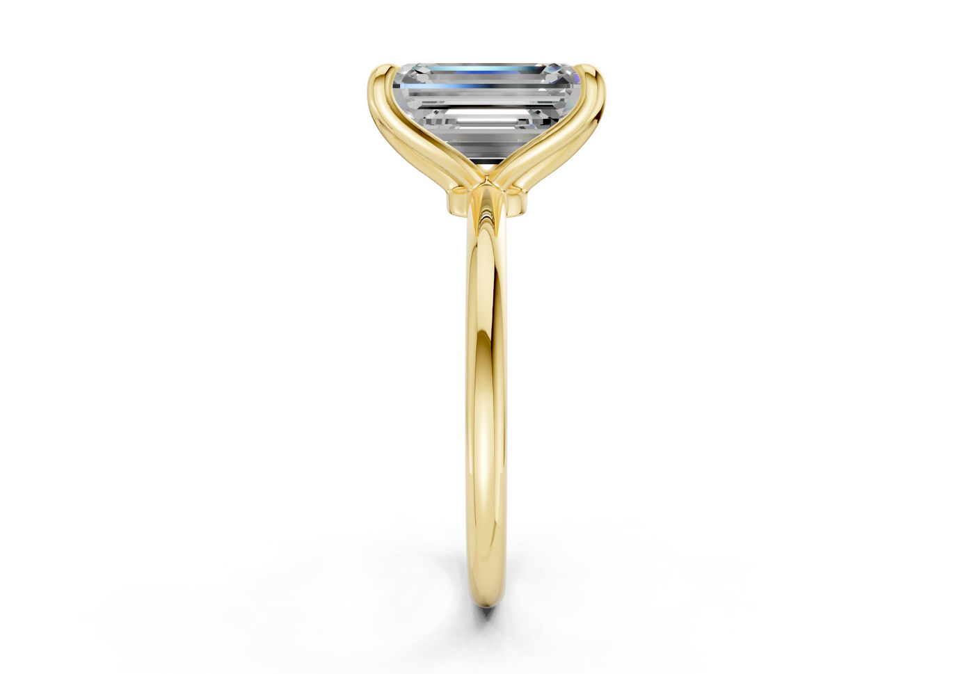 Phoenix Diamond Solitaire Emerald Cut 2mm Engagement Ring
